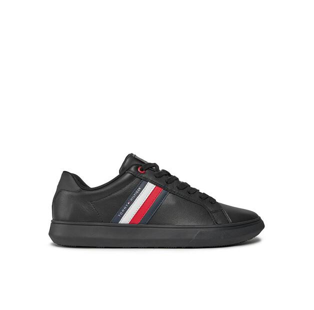 Мужские кроссовки Tommy Hilfiger Essential кожа cupsole fm0fm04921 чёрные