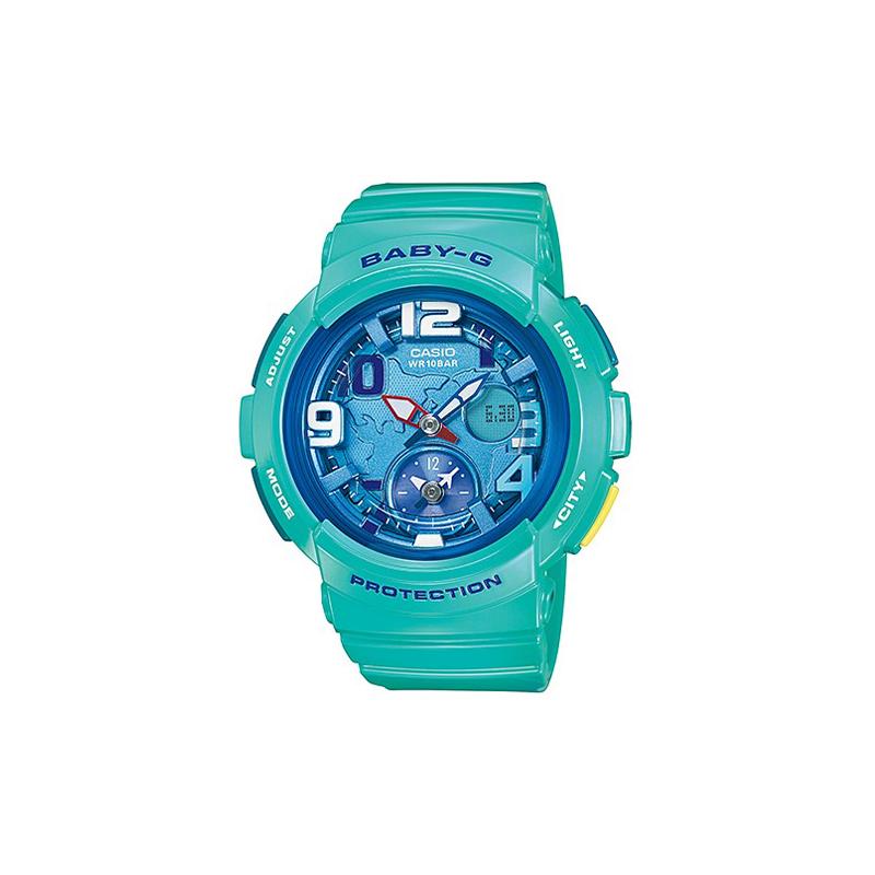 Casio BABY-G Theme Series Waterproof Sports Quartz Watch Quartz Movement Resin Strap Japanese and Korean Watch Women s Watch Blue Dial BGA-190-3B синий