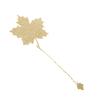 4pcs Metal Bookmarks with Chain Four Patterns Hollow Thin Golden Brass Metal Bookmarks