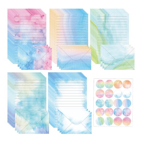Elegant Stationery Kit for Women Watercolor Letterhead Set, Envelopes Letter Paper And Stickers Romantic Confession Kit, Handwritten Correspondence