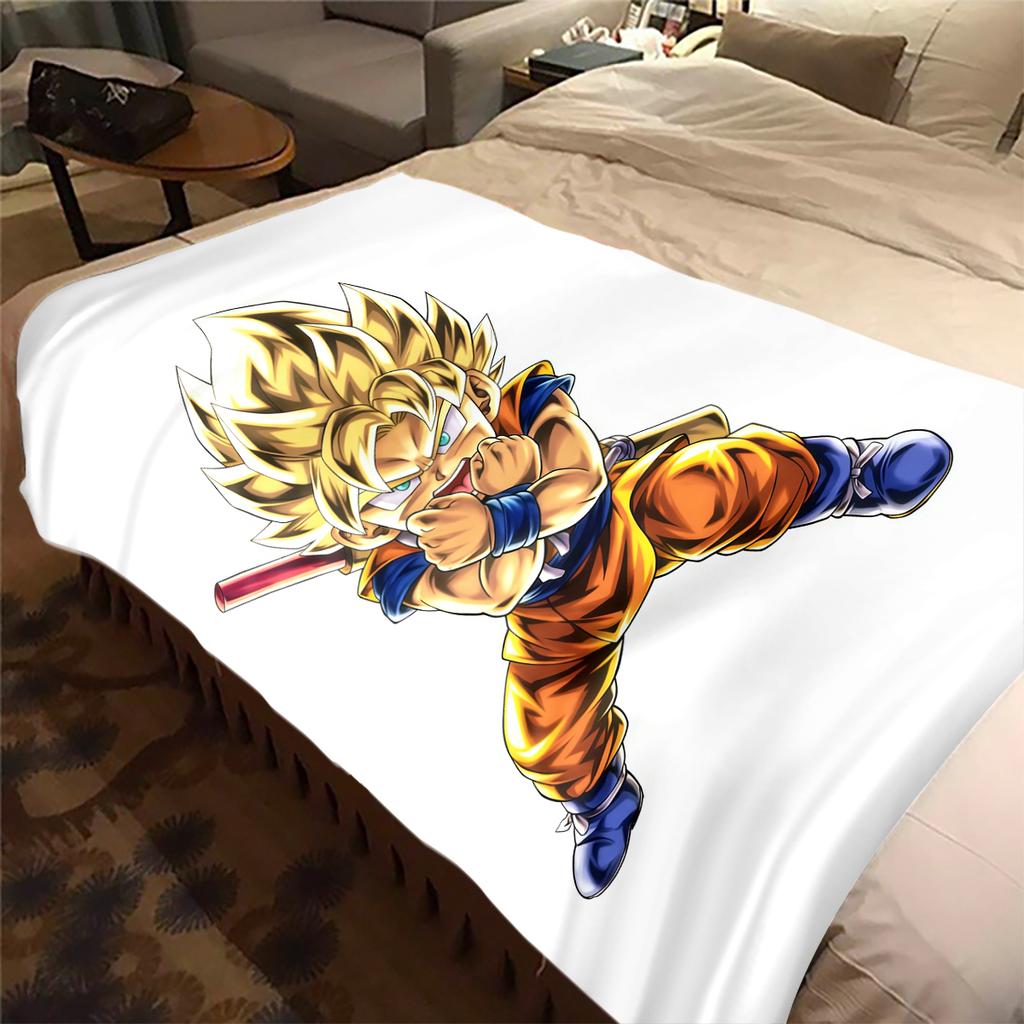 1PC Vegito  Print Flannel Blanket, High quality All Seasons, Home Decor, Warmth and Comfort, Perfect for Christmas Gifts