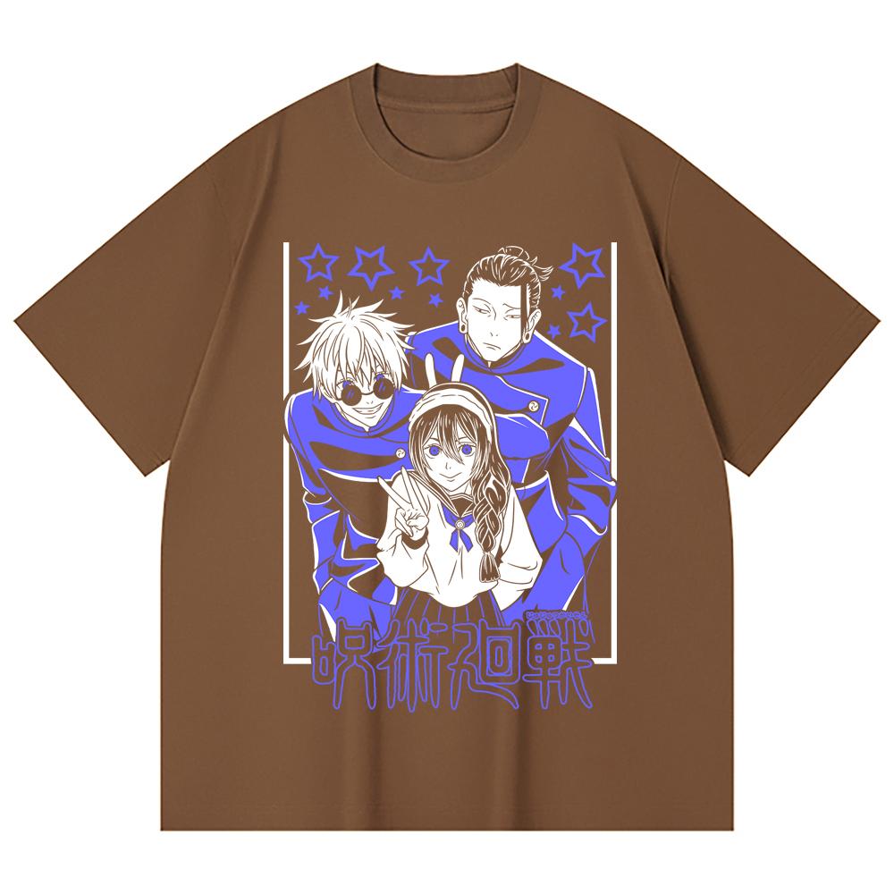 230 Gsm 100% Cotton Jujutsu Kaisen V54 Print Unisex Heavy Cotton T Shirt