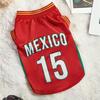 Dog Soccer Jersey Breathable Dog T-Shirt Football Style Dog Apparel Summer Clothes for Small Medium Dogs Cats