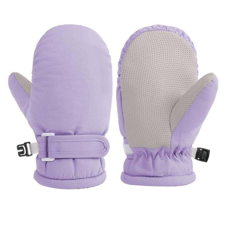 Mănuși Impermeabile pentru Vreme Rece Pentru Copil Mic Mănuși Fără Degete Rezistente la Zăpadă cu Căptușeală Moale de Pluș Caracteristică Utilizare în Aer Liber