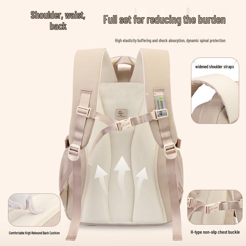 Anyshine Girls' Lightweight Ergonomic School Backpack