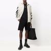 Off-White Diagonal Stripe Pattern Print Jacket Men Outerwear Beige OMBD022F21FAB0011710