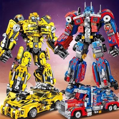 800+ ks Stavebnica modelu transformujúceho sa auta, Optimus Prime. Hračka Stavebné kocky ABS Bumblebee, Stavebnica, detská hračka