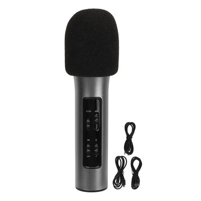 Handheld Microphone Portable Stylish Clear Sound Noise Reduction 500mAh Small Microphone for Singing Live Streaming