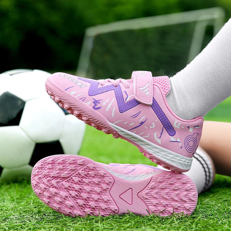 New Girls Velcro Football Shoes Girls Broken Nails Primary and Secondary School Students Training Competition Lightweight Sports Shoes