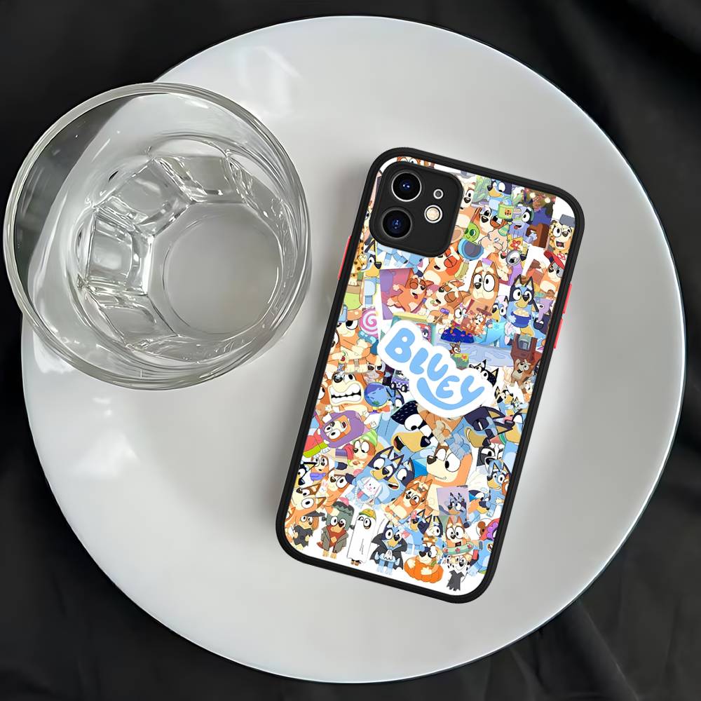 B-Blueys Puzdrá na telefón pre iPhone 16 15 14 Plus 13 12 11 Pro Max Matný Mäkký Nárazníkový Kryt na Telefón