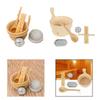 Pacchetto Accessori Sauna Deluxe: Secchio di Legno, Termometro e Collezione di Vasi Floreali per la Casa