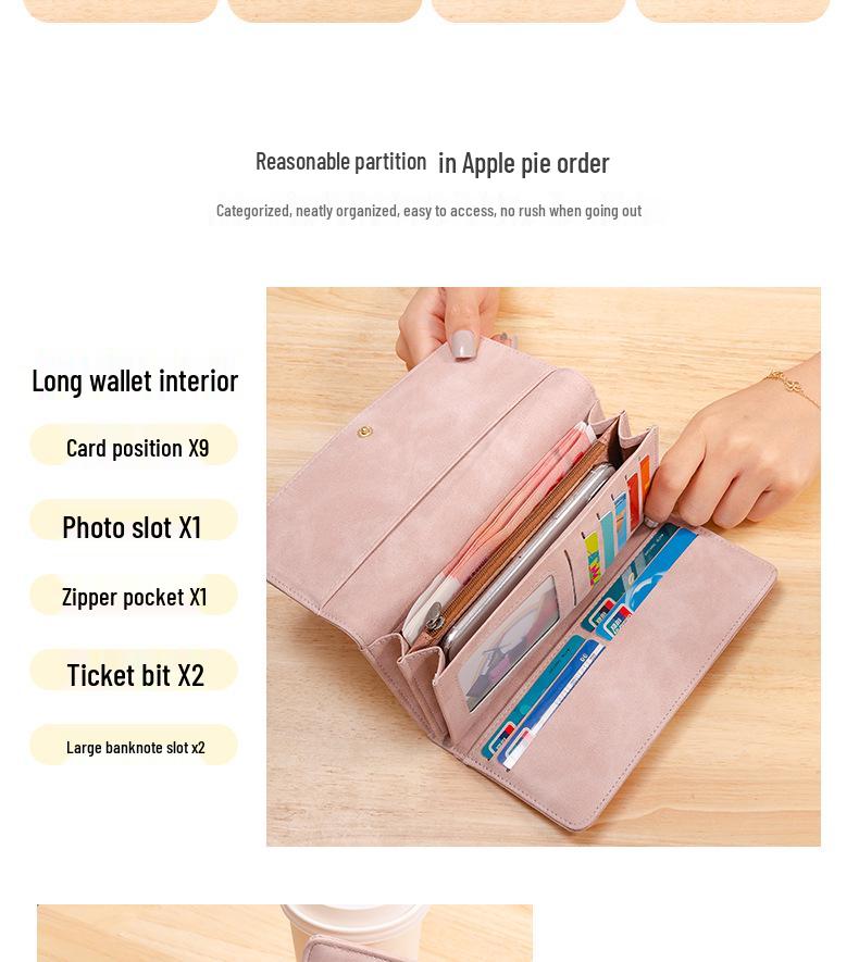 Women's Trendy Korean Style 2025 Wallet - Cute, Simple, Fresh, and Student-Friendly Folding Money Clip
