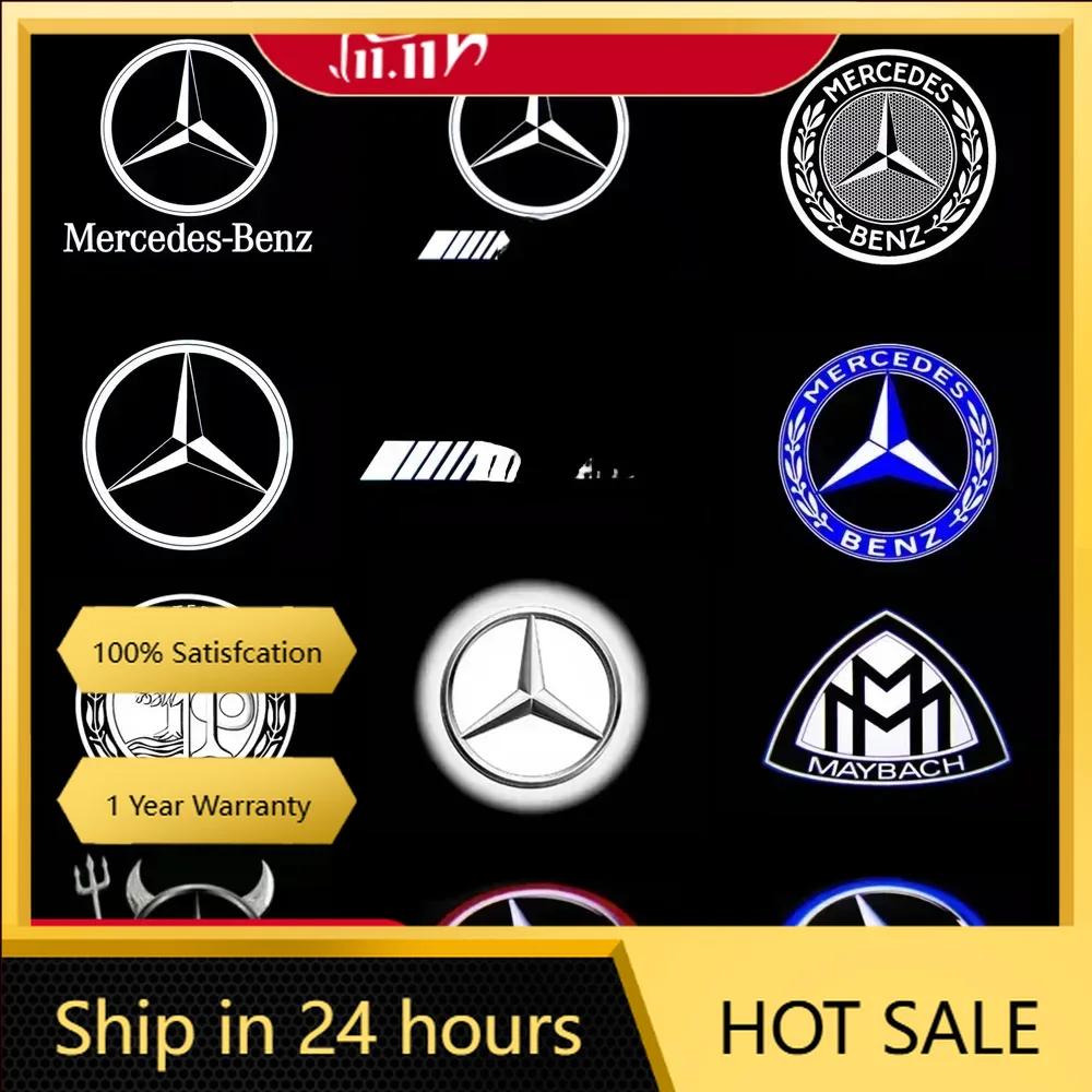 C200 E200 For Mercedes Benz LED Projector Car Door Lights Signal Puddle Lamps For Mercedes Benz CLA Class C117 CLA180 CLA200 CLA