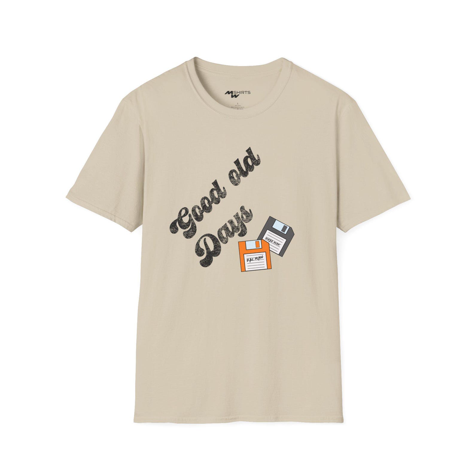 Good Old Days T-Shirt - Retro Floppy Disk Design/ Unisex Softstyle T-Shirt L