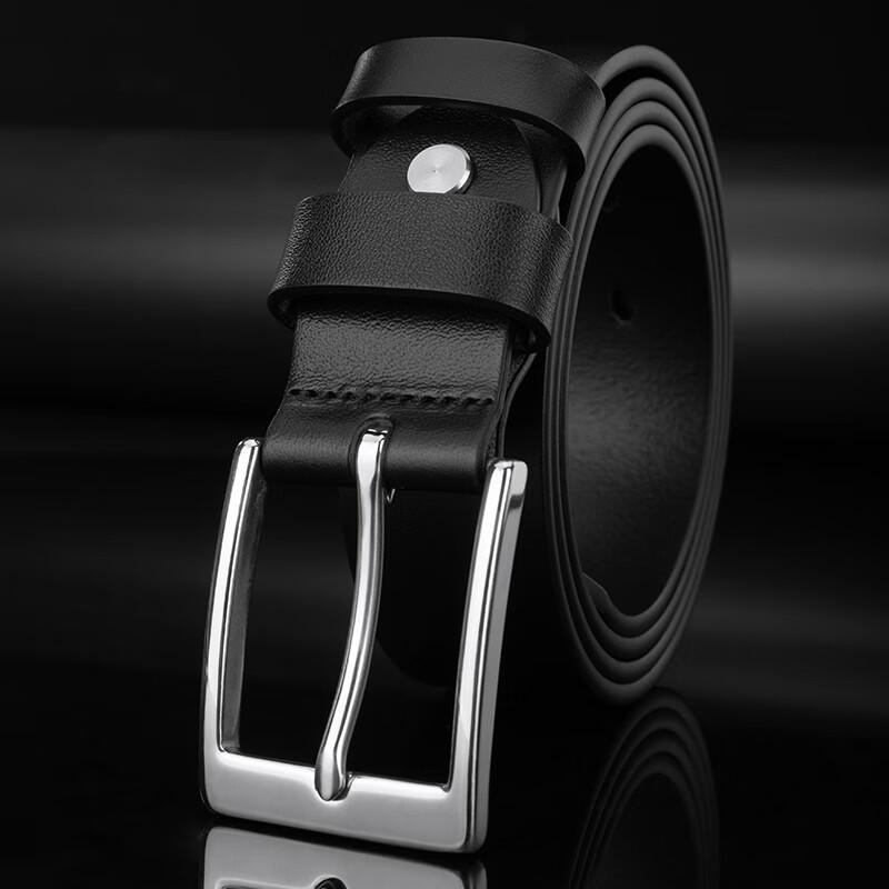 Men's Top-Grain Leather Pin Buckle Belt