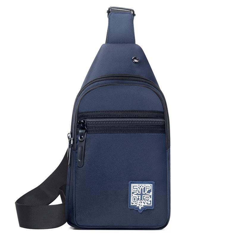 Men's breast bag high-end large-capacity shoulder bag outdoor sports and leisure versatile trend chest messenger bag