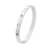 Neues vierblättriges Kleeblatt Titanstahl Paararmband Schlichter eleganter Titanstahlschmuck Edelstahlarmband