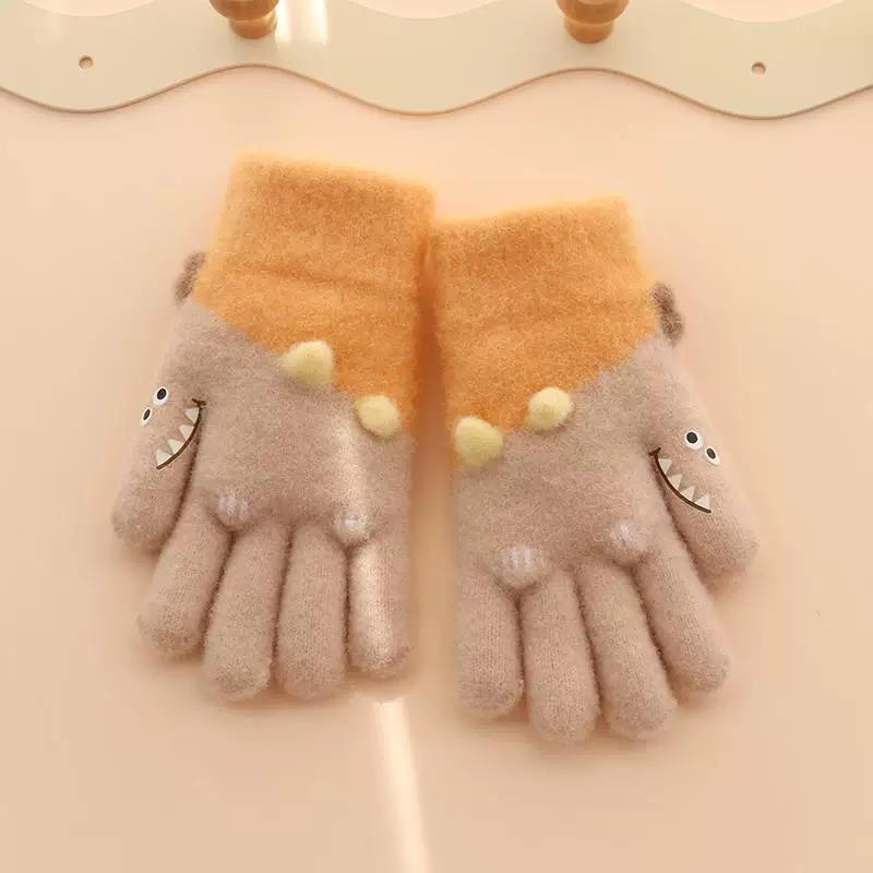 Baby Gloves for Winter, Cute and Warm for Toddlers, Boys and Girls, Five-Fingered Plush Gloves for Babies
