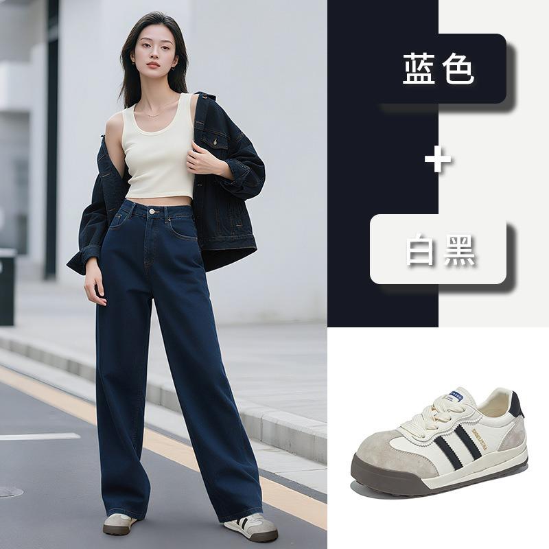 Leather Women's Autumn New Thick-soled Heightening Sports Shoes Casual Women's Shoes Commuting Versatile