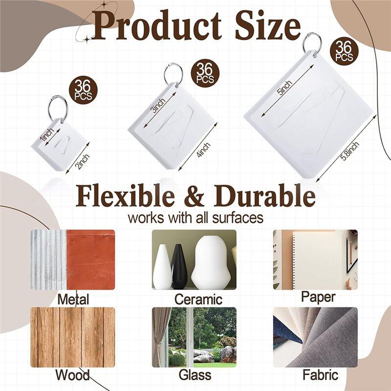 ABBP-108 Pcs Letter And Number Stencils 3 Sizes 1/3/5 Inch Alphabet Number Templates Reusable Plastic Stencils For Painting