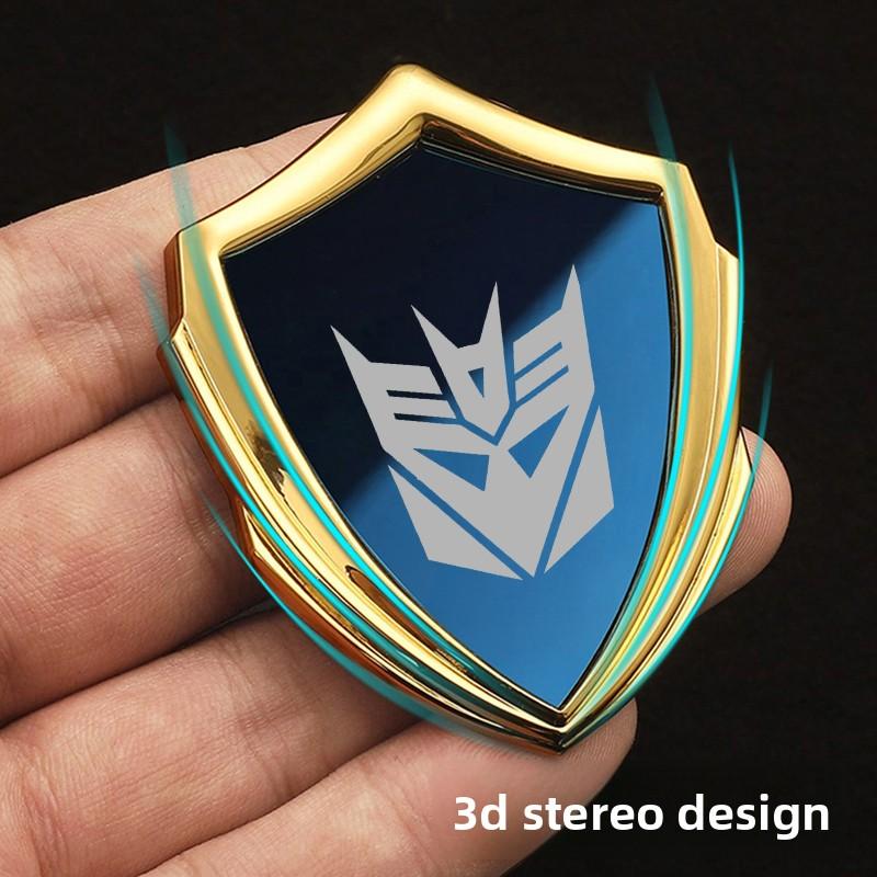 Transformers Car Sticker Pure Metal 3D Three-dimensional Shield Autobots Deceptive Autobots Personalized Modification
