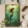 Vibrant Redhead Retro Mermaid Metal Wall Art X Inch Vintage Tin Sign for Cafe Bar Home Room Decor