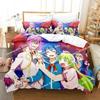 Anime Welcome To Demon Schol! Iruma-kun Beding Set Print With Pilowcase Bed Soft Duvet Cover Single Double Quen Super King-Sized Dimensionsd Dimension