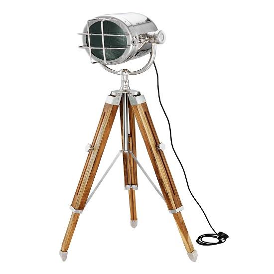 Wood Tripod Floor Lamp, Contemporary LED Spot Light For Living Room, Bedroom, Dinning Room, Home Decor 142 Cm
