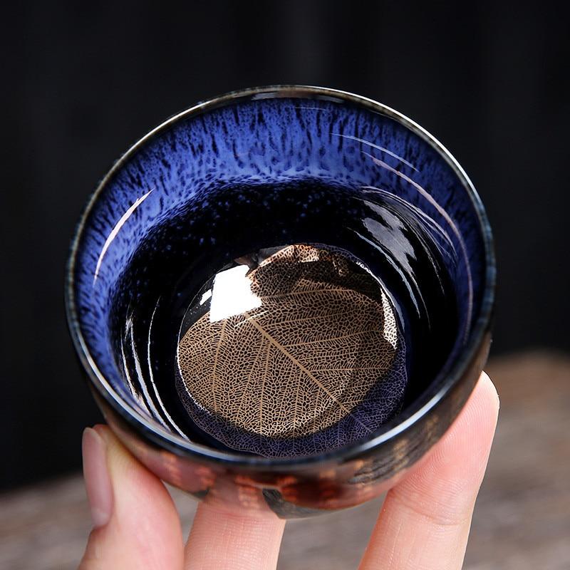 Hi Keramické srdce Sutra šálek na čaj Porcelain Leaf Master šálek na čaj Zen Buddha Kancelářský hrnek na vodu Domácí dekorace Nádobí na pití