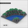 Moc Bausteine 3D Basis Technologie Steine Erhöhte Grundplatte Für Schloss Sets Mit Fluss Kreatives Display Modell Spielzeug Geschenke
