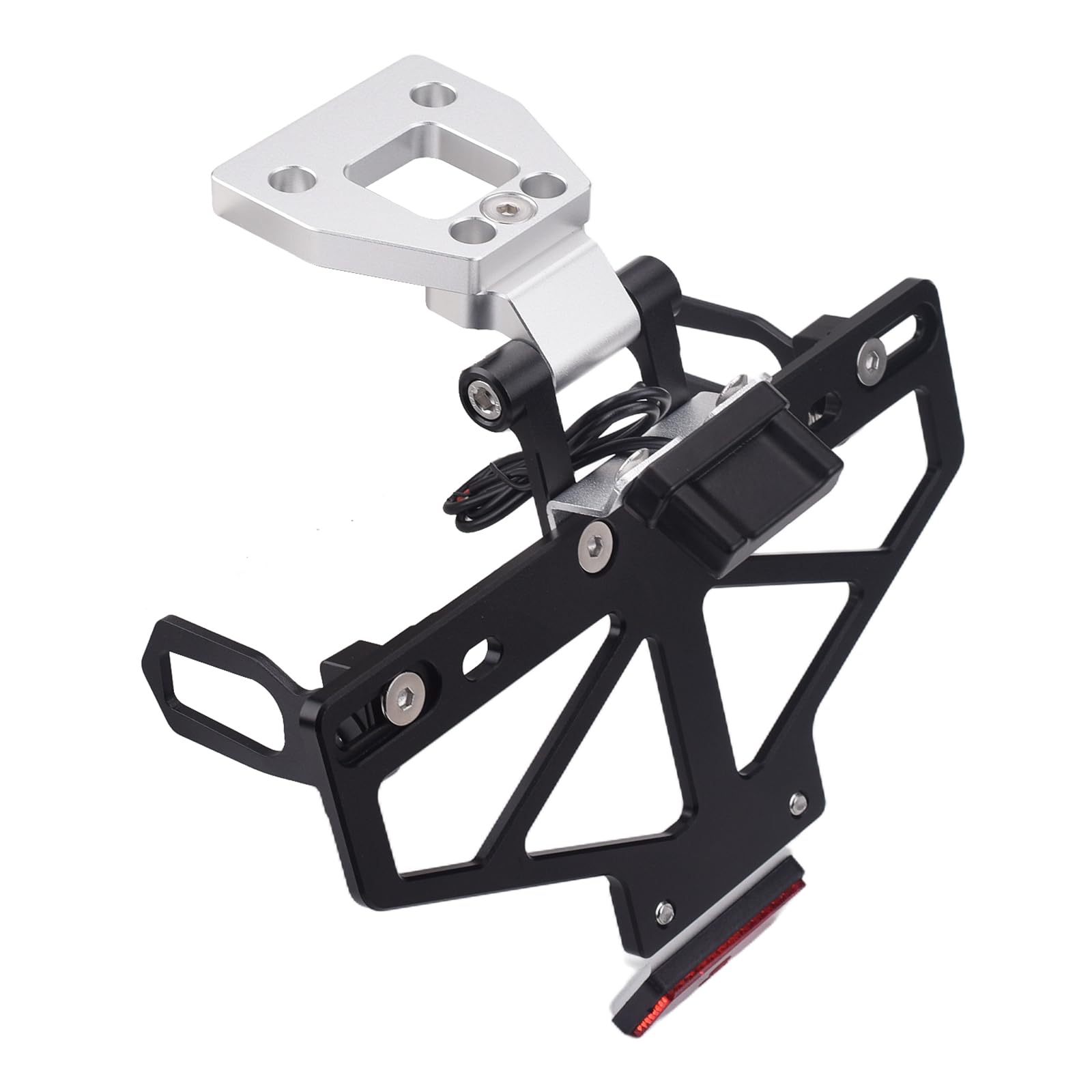 

LEDISHUN Aluminum Fender Eliminator Kit for Kawasaki Ninja 400 Z400 (2018-2024) and Ninja 250 Z250 (2019-2024) (Silver + Black)