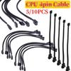 5 Pcs 4 Pin PWM Connector Male To Female Extending Cable Extending Cable PWM Fan Extension Cable for Compure CPU Cooling System