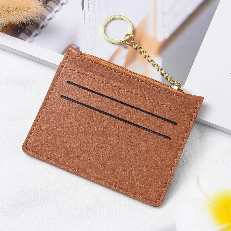 Kortinnehavare Smal Bank Kreditkort ID-kort Myntpåse Fodral Väska Plånbok Organizer Kvinnor Män Tunn Affärskortsplånbok Fickor