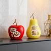Creative Apple and Pear Ornaments with Chinese Fonts for Home Living Room Decoration Fruit Ornaments Housewarming Gift