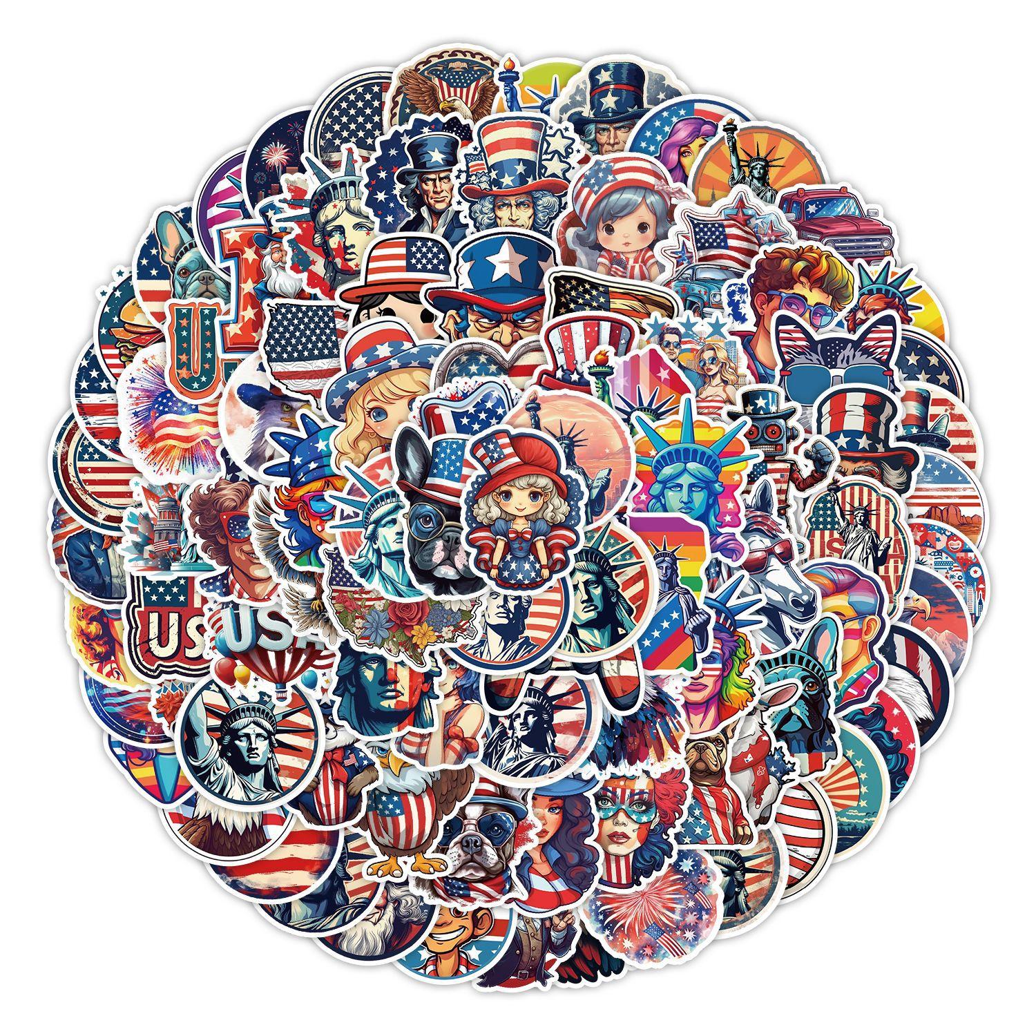 

100 American Style Graffiti Stickers Car Mobile Phone Skateboard Guitar Decoration Stickers Waterproof Creative Stationery Stickers