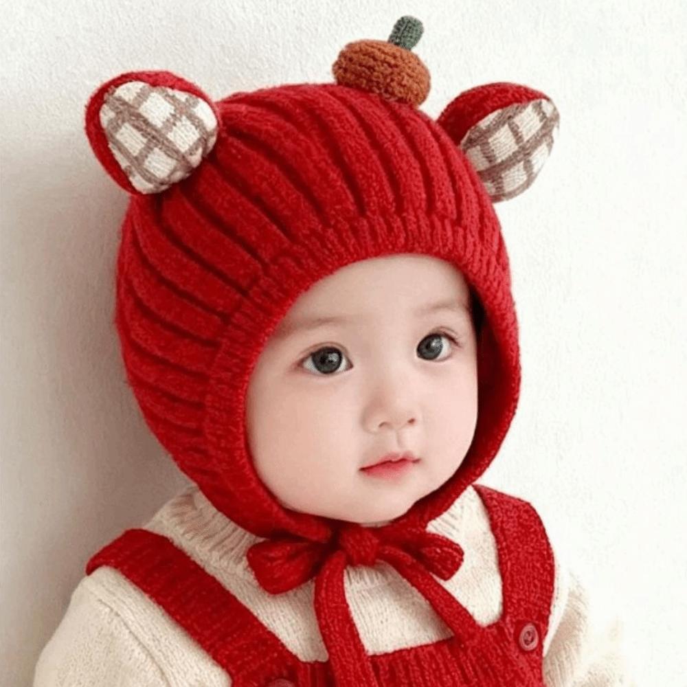 Knitted Infant Knit Hat Cold Protection Baby Bonnet New Baby Winter Hat Cold Weather Outings