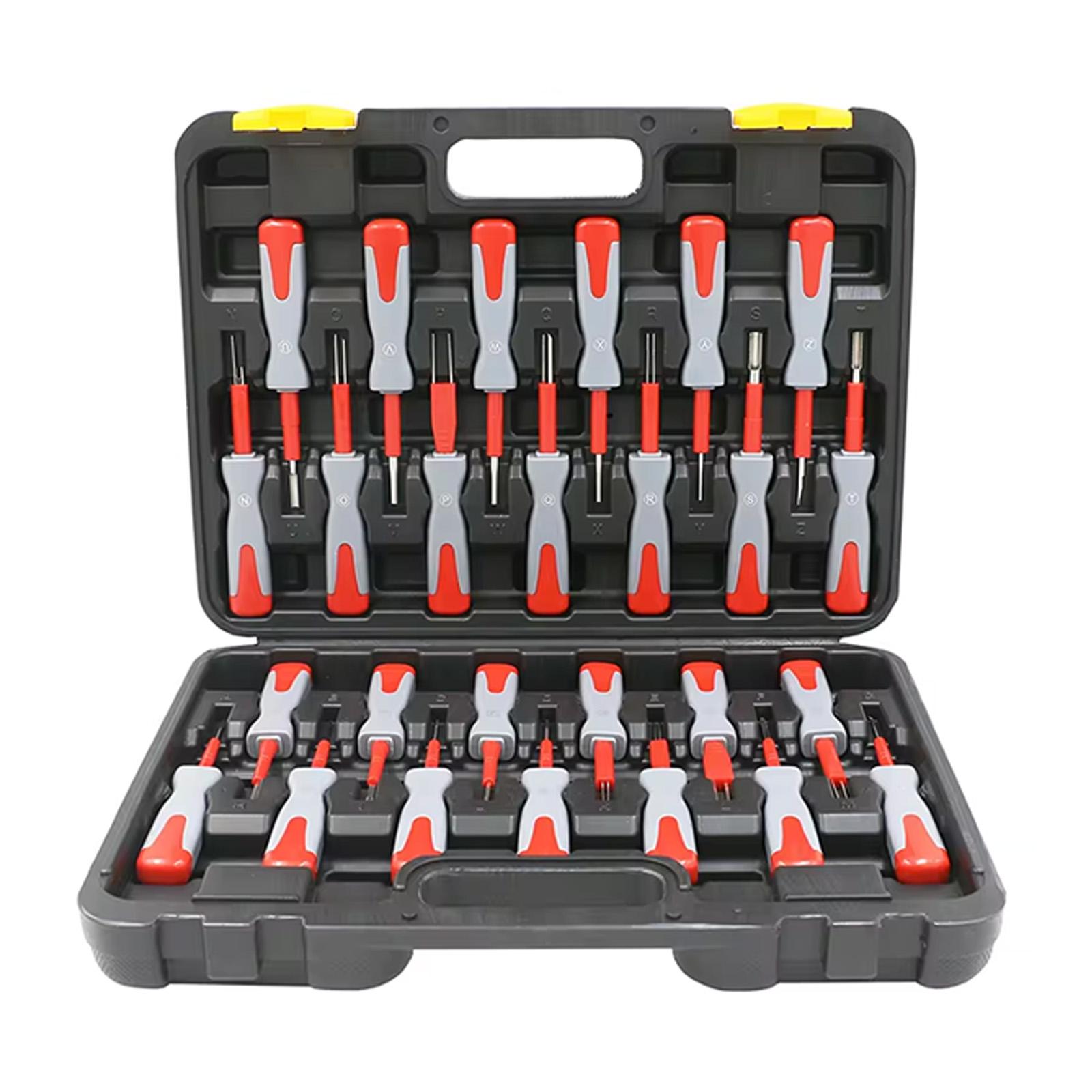 

Professional Auto Electrical Pin Removal Tool Set with Ergonomic Grip 26 Piece Heavy Duty for Smooth Wiring Harness Work 1