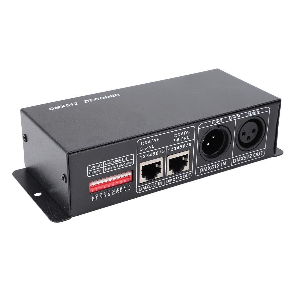 DMX512 Decoder 4 Channel Constant Voltage Dimming Driver RGBW Decoder Controller for LED Stage Light 12‑24V