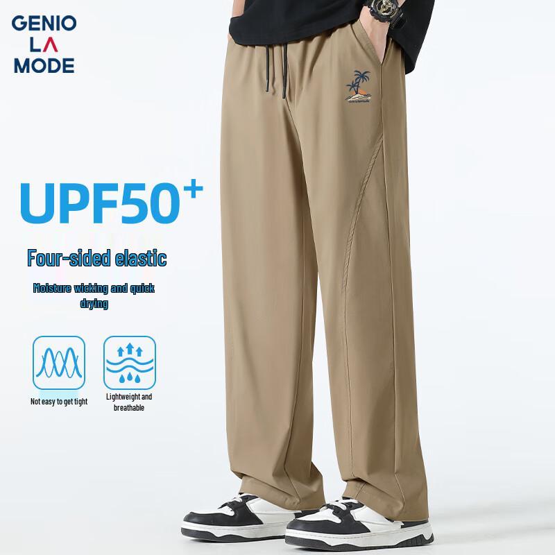 

GENIOLAMODE Men s Summer Quick-Dry Straight-Leg Casual Pants 2XL