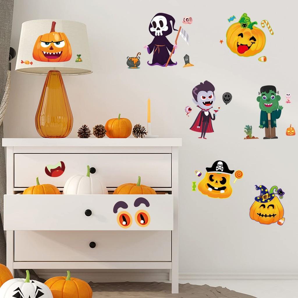 Creative Cm2304010 Cross-border Halloween Pumpkin Puzzles Fun Decoration Stickers Set