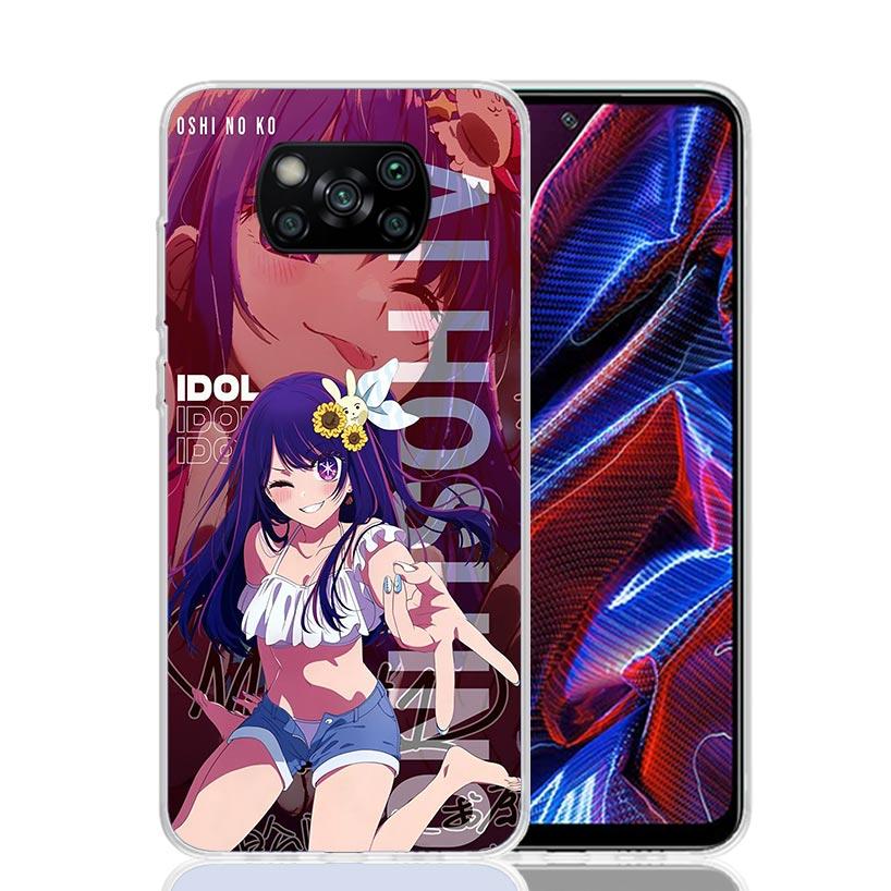 Japan Anime Oshi No Ko Phone Case For Xiaomi Poco F7 Ultra X7 X6 Pro X5 Redmi 15 15C 13 13C 12 12C 10 10A 10C 9 9A 9C 9T Shell P