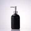 Nordic Large Capacity Vertical Stripe Glass Bottle for Hand Sanitizer, Shampoo, or Shower Gel