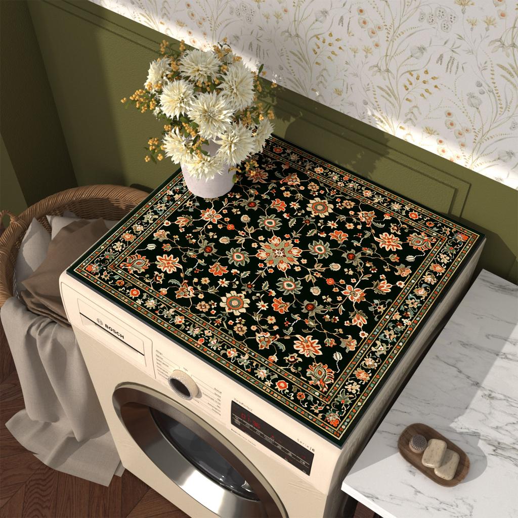Washing Machine Cover Mat Washer Dryer Cover Refrigerators Dust Mat Pad Splash Proof Dry Anti Slip Pads Insulated Mats