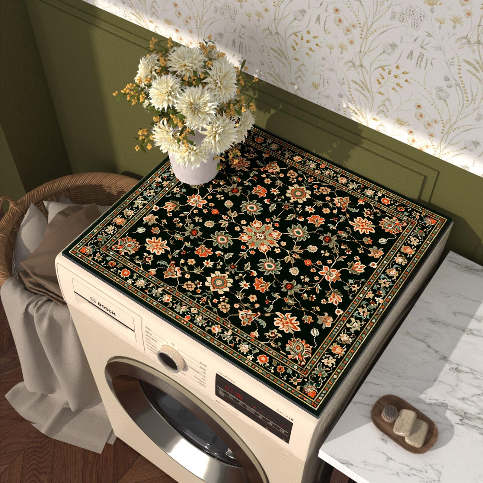 

Коврик для стиральной машины Чехол для стиральной и сушильной машины Коврик для холодильников Защитная накладка от пыли Брызгозащитные Сухие Противоскользящие накладки Изолированные коврики 50cmx60cm