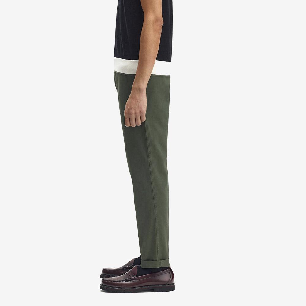 FRED PERRY [Sharp] Semi-Tapered Fit Trousers - Laurel Green Afpm2539130-X21
