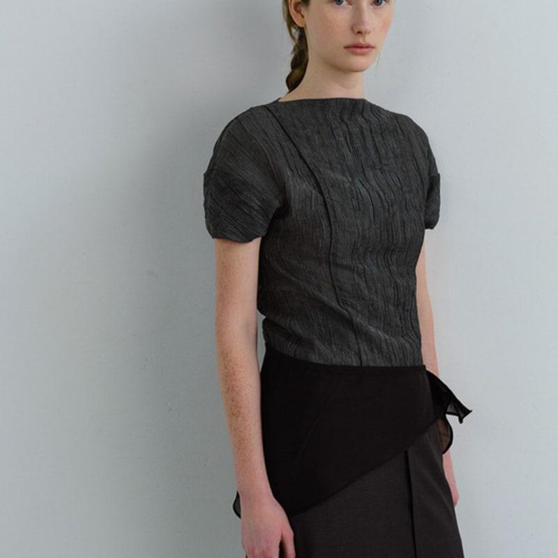 

AUBOUR lace button scarf (black) black