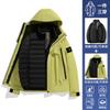 Men Women 3-in-1 Waterproof Windproof Down Jacket Outdoor Hiking Camping Skiing