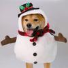 Festives Dog Snowmen Suit Fleece Lined Winter Clothing With Hat Scarf For 5 15kg Pet Holiday Celebration