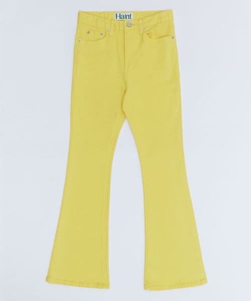 HAINT Vivid Slim Bootcut Pants_7Colors_Yellow