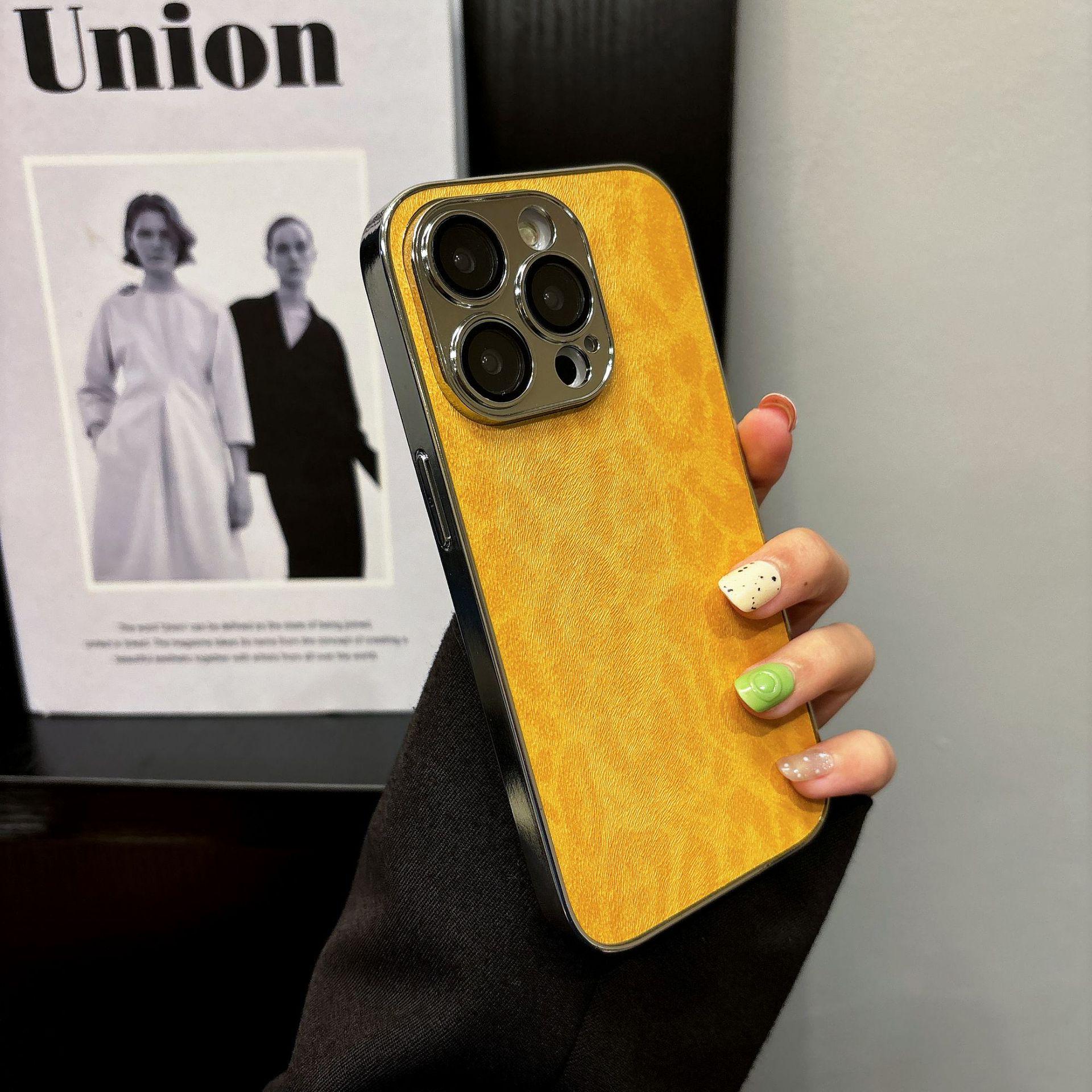 

Leopard Print Leather Texture Phone Case for Apple iPhone 17 Promax/16/15 with Lens Film. 15